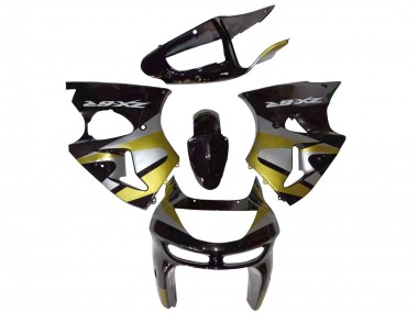Acquista Carena Moto Kawasaki ZX6R 1998-1999 - Nero Lucido Argento Giallo