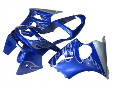 Acquista Carena Moto Kawasaki ZX6R 1998-1999 - Blu Argento Fiamma