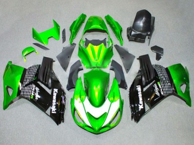 Acquista Carena Moto Kawasaki ZX14R ZZR1400 2006-2011 - Verde Bianco Nero Lucido