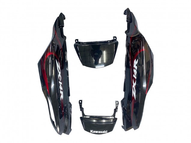 Acquista Kit Carena Moto Kawasaki ZX14R ZZR1400 2006-2011 - Nero Lucido Rosso Fiamma
