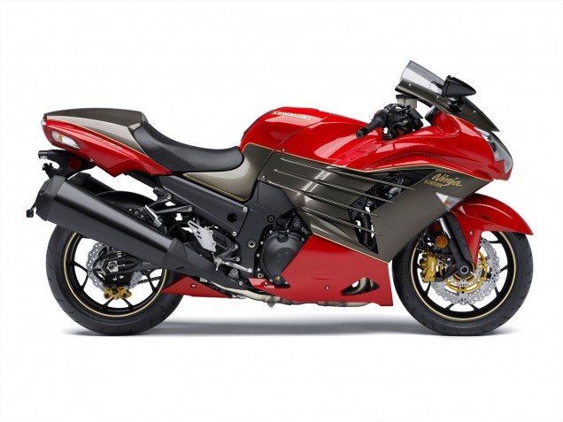Acquista Carena Moto Kawasaki ZX14R ZZR1400 2012-2024 - Rosso Nero Opaco Oro Ninja