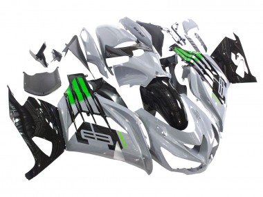 Acquista Carena Moto Kawasaki ZX14R ZZR1400 2012-2024 - Grigio Verde Nero