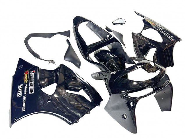 Acquista Carena Moto Kawasaki ZX6R 1998-1999 - Nero Lucido Giallo Elf Bridgestone