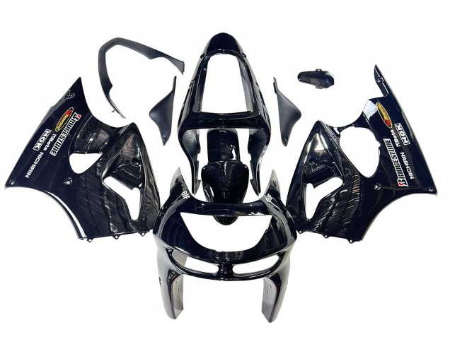 Acquista Carena Moto Kawasaki ZX6R 1998-1999 - Nero Lucido Giallo Elf Bridgestone