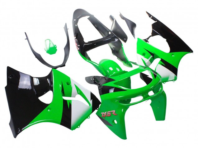 Acquista Carena Moto Kawasaki ZX6R 1998-1999 - Verde Bianco Nero Lucido