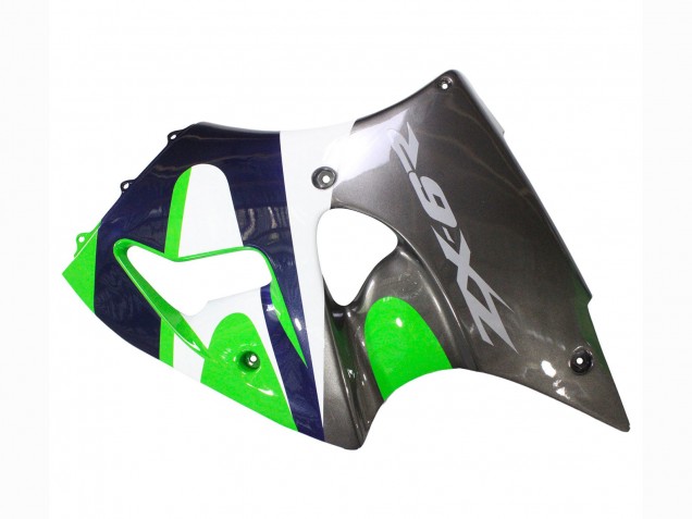 Acquista Carena Moto Kawasaki ZX6R 1998-1999 - Verde Bianco Blu Scuro Argento