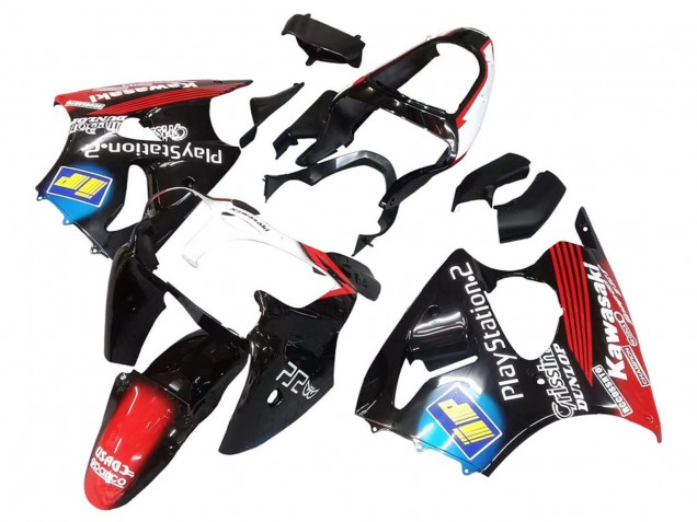 Acquista Carena Moto Kawasaki ZX6R 2000-2002 - Nero Lucido Rosso Blu Rosso PlayStation 2