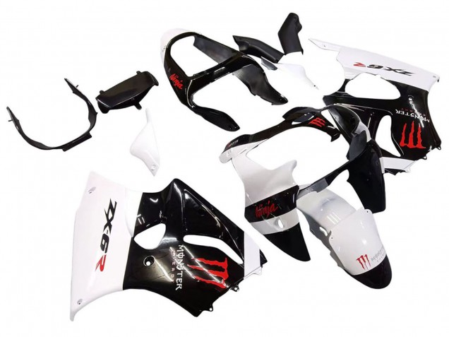 Acquista Carena Moto Kawasaki ZX6R 2000-2002 - Bianco Nero Rosso Mostro