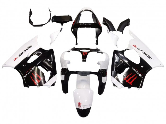 Acquista Carena Moto Kawasaki ZX6R 2000-2002 - Bianco Nero Rosso Mostro
