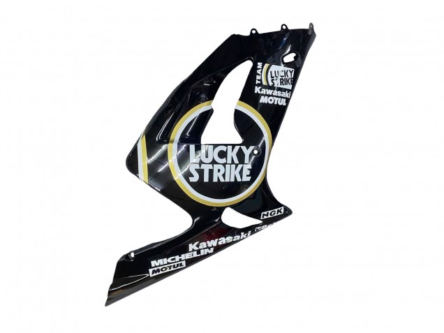 Acquista Carena Moto Kawasaki ZX6R 2003-2004 - Nero Lucido Bianco Motul Lucky Strike