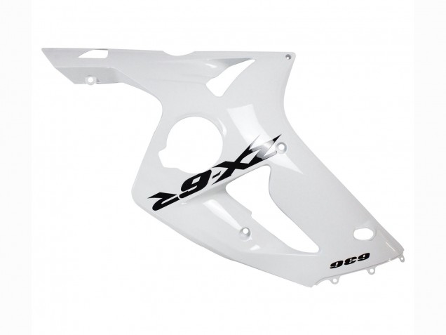 Acquista Carena Moto Kawasaki ZX6R 2003-2004 - Bianco Nero Decals