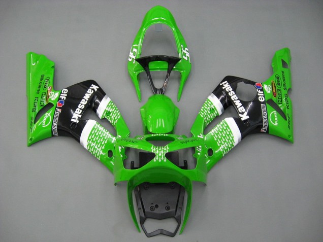 Acquista Carena Moto Kawasaki ZX6R 2003-2004 - Verde Bianco Nero Elf Bridgestone