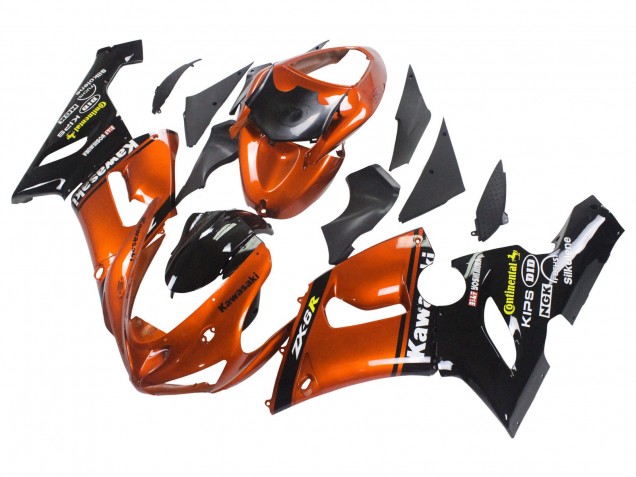 Acquista Carena Moto Kawasaki ZX6R 2005-2006 - Arancia Nero