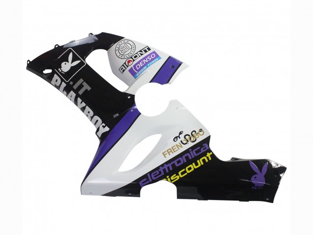 Acquista Carena Moto Kawasaki ZX6R 2005-2006 - Bianco Viola Nero Rizoma Playboy DENSO