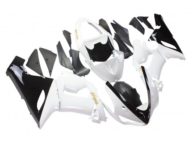 Acquista Carena Moto Kawasaki ZX6R 2005-2006 - Bianco Nero Oro Ninja