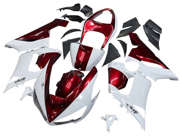 Acquista Carena Moto Kawasaki ZX6R 2005-2006 - Bianco Rosso