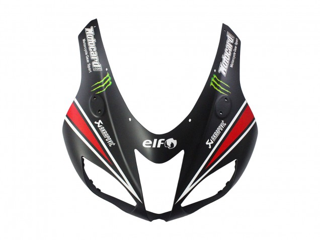 Acquista Carena Moto Kawasaki ZX6R 2007-2008 - Nero Bianco Rosso Bianco Nevicare Decal Ninja Elf