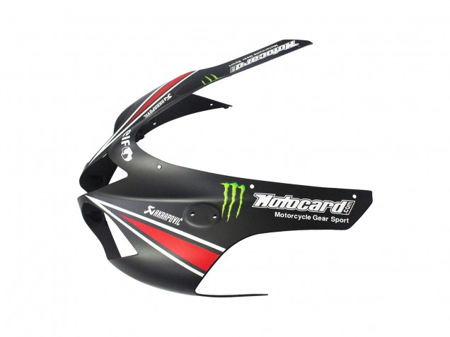Acquista Carena Moto Kawasaki ZX6R 2007-2008 - Nero Bianco Rosso Bianco Nevicare Decal Ninja Elf