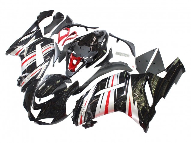 Acquista Carena Moto Kawasaki ZX6R 2007-2008 - Nero Argento Rosso Ninja