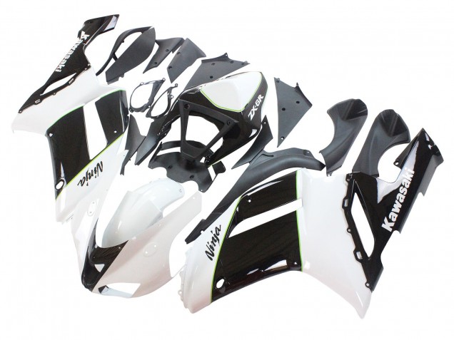 Acquista Carena Moto Kawasaki ZX6R 2007-2008 - Nero Bianco Ninja