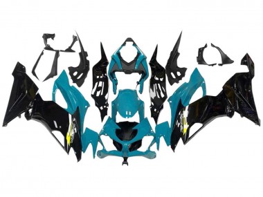 Acquista Carena Moto Kawasaki ZX6R 2009-2012 - Azzurro Chiaro Nero Lucido Giallo