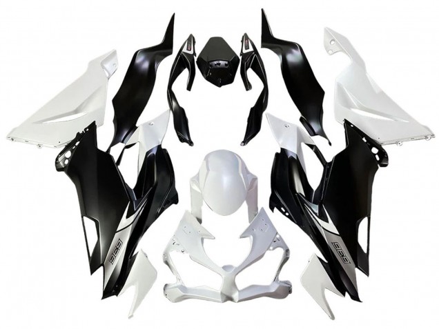 Acquista Kit Carena Moto ABS Kawasaki ZX6R 2013-2018 - Bianco Nero Opaco