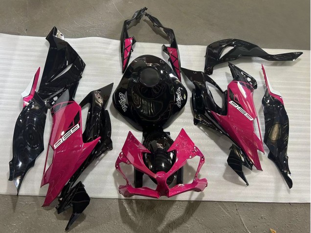 Acquista Carena Moto Kawasaki ZX6R 2019-2022 - Nero Lucido Rosa Ninja