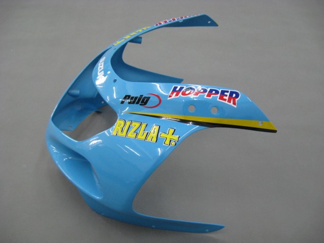 Acquista Carena Moto Suzuki GSXR1000 2000-2002 - Azzurro Chiaro Giallo Nero Motul Rizla