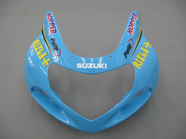 Acquista Carena Moto Suzuki GSXR1000 2000-2002 - Azzurro Chiaro Giallo Nero Motul Rizla