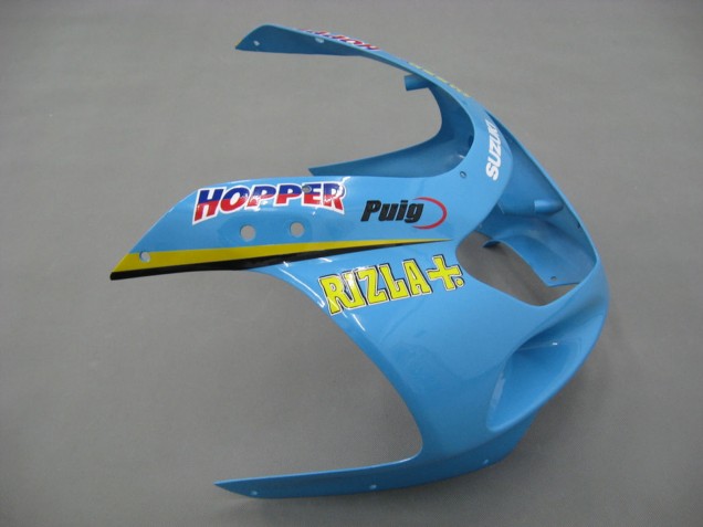 Acquista Carena Moto Suzuki GSXR1000 2000-2002 - Azzurro Chiaro Giallo Nero Motul Rizla