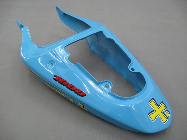 Acquista Carena Moto Suzuki GSXR1000 2000-2002 - Azzurro Chiaro Giallo Nero Motul Rizla