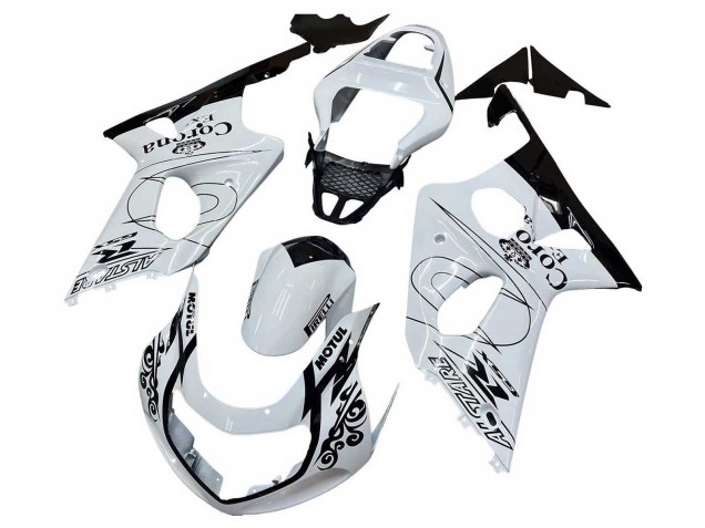 Acquista Carena Moto Suzuki GSXR1000 2000-2002 - Bianco Nero Motul Corona