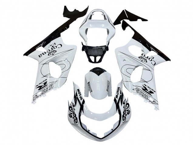 Acquista Carena Moto Suzuki GSXR1000 2000-2002 - Bianco Nero Motul Corona