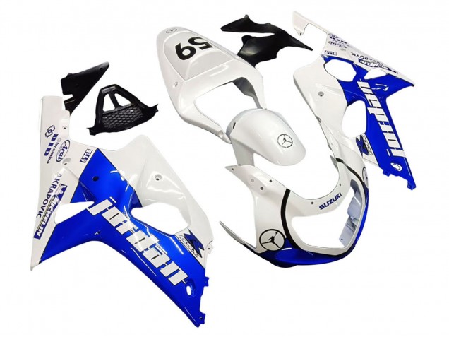 Acquista Carena Moto Suzuki GSXR1000 2000-2002 - Bianco Blu Jordan 59