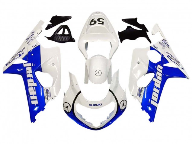 Acquista Carena Moto Suzuki GSXR1000 2000-2002 - Bianco Blu Jordan 59