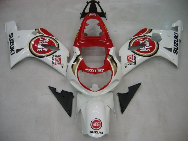 Acquista Carena Moto Suzuki GSXR1000 2000-2002 - Bianco Rosso Lucky Strike