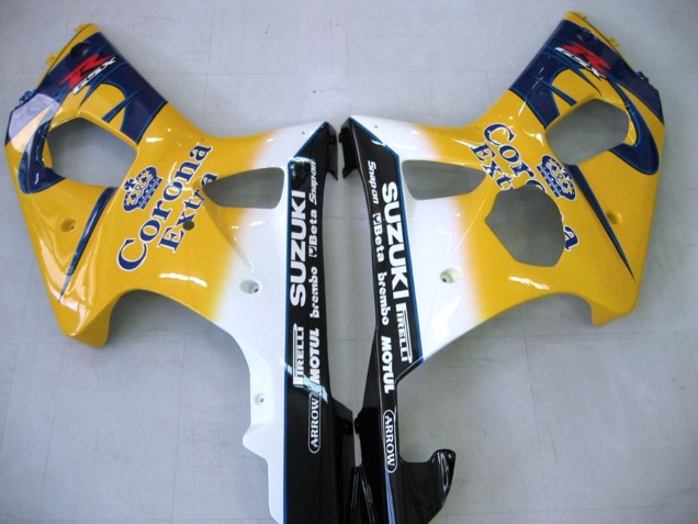 Acquista Carena Moto Suzuki GSXR1000 2000-2002 - Giallo Blu Scuro Bianco Motul Corona