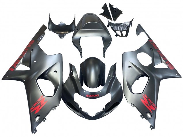 Acquista Carena Moto Suzuki GSXR1000 2000-2002 - Grigio Opaco Rosso Decal