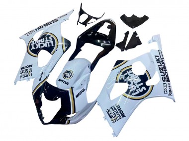 Acquista Carena Moto Suzuki GSXR 1000 2003-2004 - Bianco Nero Oro Motul Lucky Strike