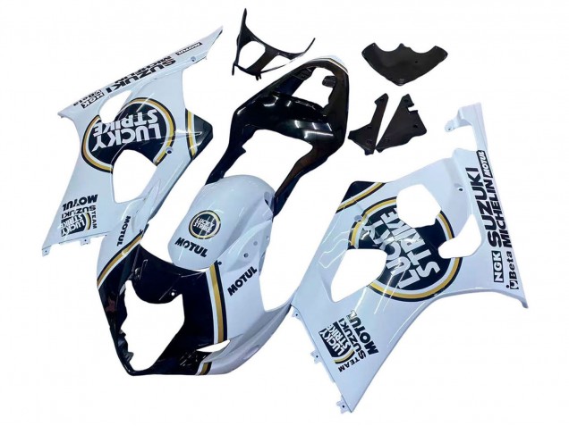 Acquista Carena Moto Suzuki GSXR 1000 2003-2004 - Bianco Nero Oro Motul Lucky Strike