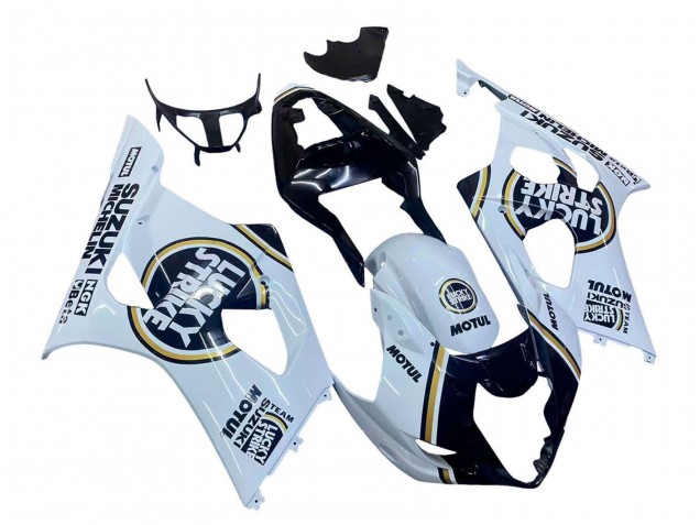 Acquista Carena Moto Suzuki GSXR 1000 2003-2004 - Bianco Nero Oro Motul Lucky Strike