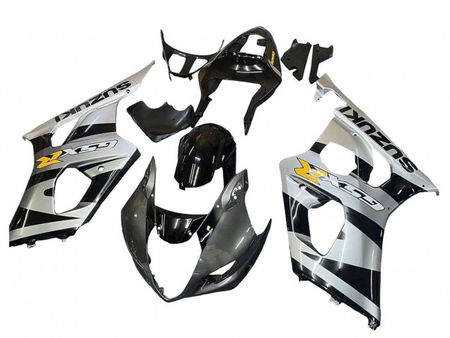 Acquista Carena Moto Suzuki GSXR 1000 2003-2004 - Nero Lucido Argento Grigio Giallo
