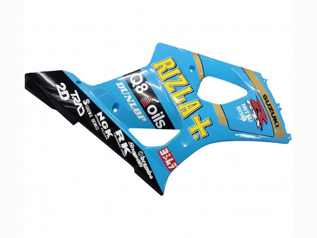 Acquista Carena Moto Suzuki GSXR 1000 2003-2004 - Azzurro Chiaro Giallo Nero Rizla Motul