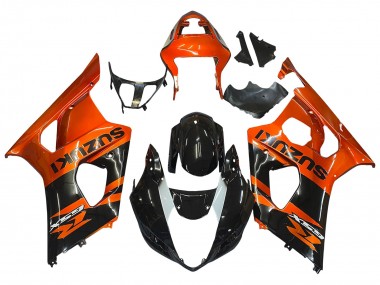 Acquista Carena Moto Suzuki GSXR 1000 2003-2004 - Burnt Arancia Nero Lucido