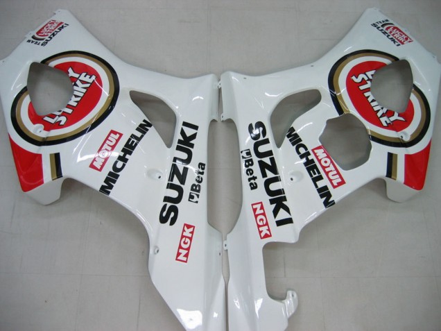 Acquista Carena Moto Suzuki GSXR 1000 2003-2004 - Bianco Rosso Motul Lucky Strike