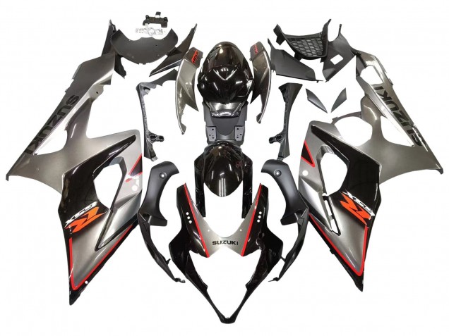 Acquista Carena Moto Suzuki GSXR 1000 2005-2006 - Argento Nero Rosso