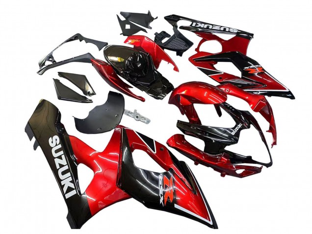 Acquista Carena Moto Suzuki GSXR 1000 2005-2006 - Rosso Nero Lucido