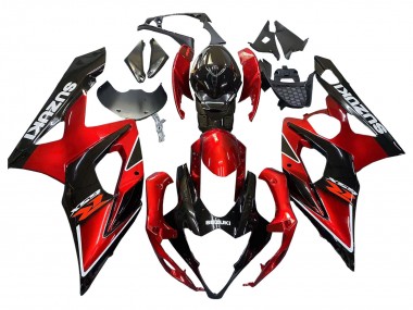 Acquista Carena Moto Suzuki GSXR 1000 2005-2006 - Rosso Nero Lucido