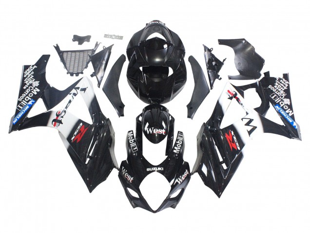 Acquista Carena Moto Suzuki GSXR 1000 2007-2008 - Nero Lucido Bianco West
