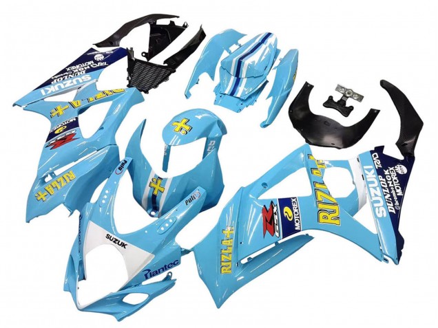Acquista Carena Moto Suzuki GSXR 1000 2007-2008 - Azzurro Chiaro Giallo Nero Motul Rizla